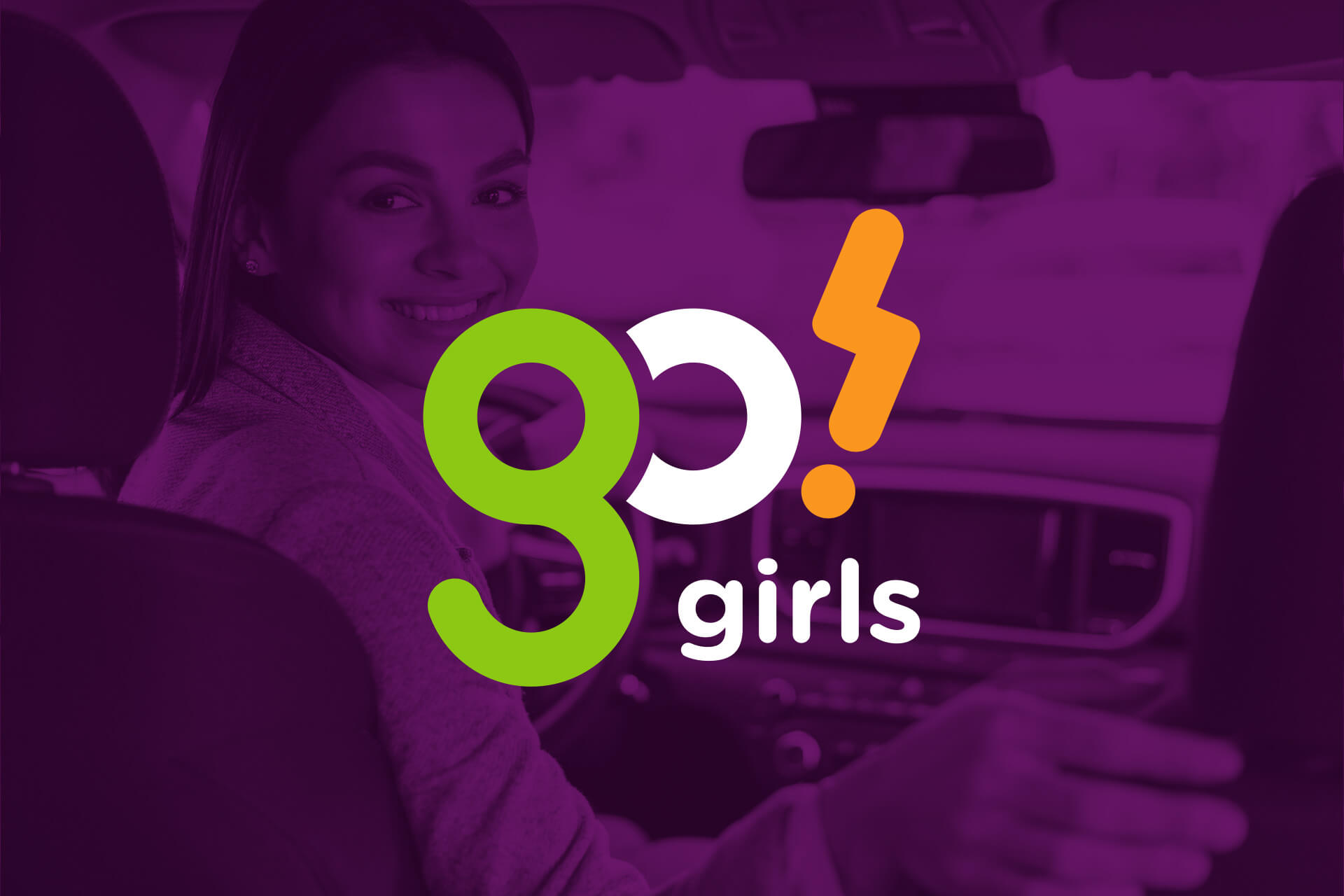 Identidad visual de Go! Girls con logotipo para una aplicación de transporte