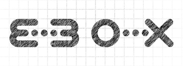 Boceto conceptual del logotipo de Idebox basado en conexión y recorrido
