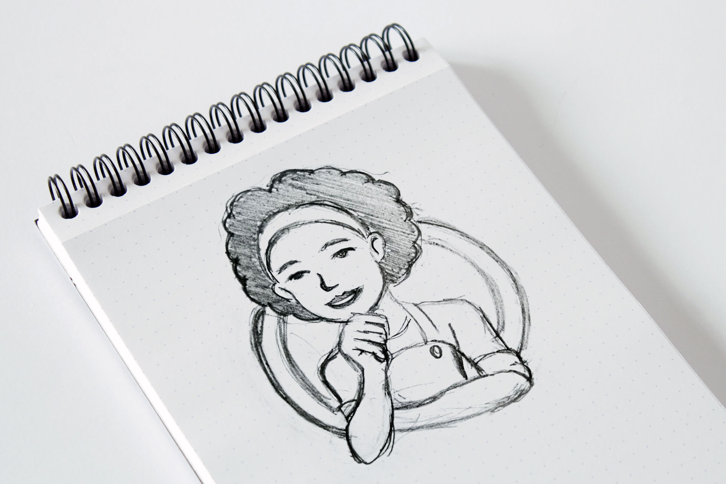 Exploración de personaje para la identidad visual de Señora Delicia