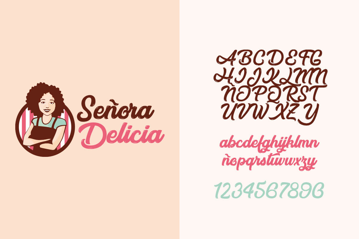 Tipografía utilizada en el logotipo de Señora Delicia