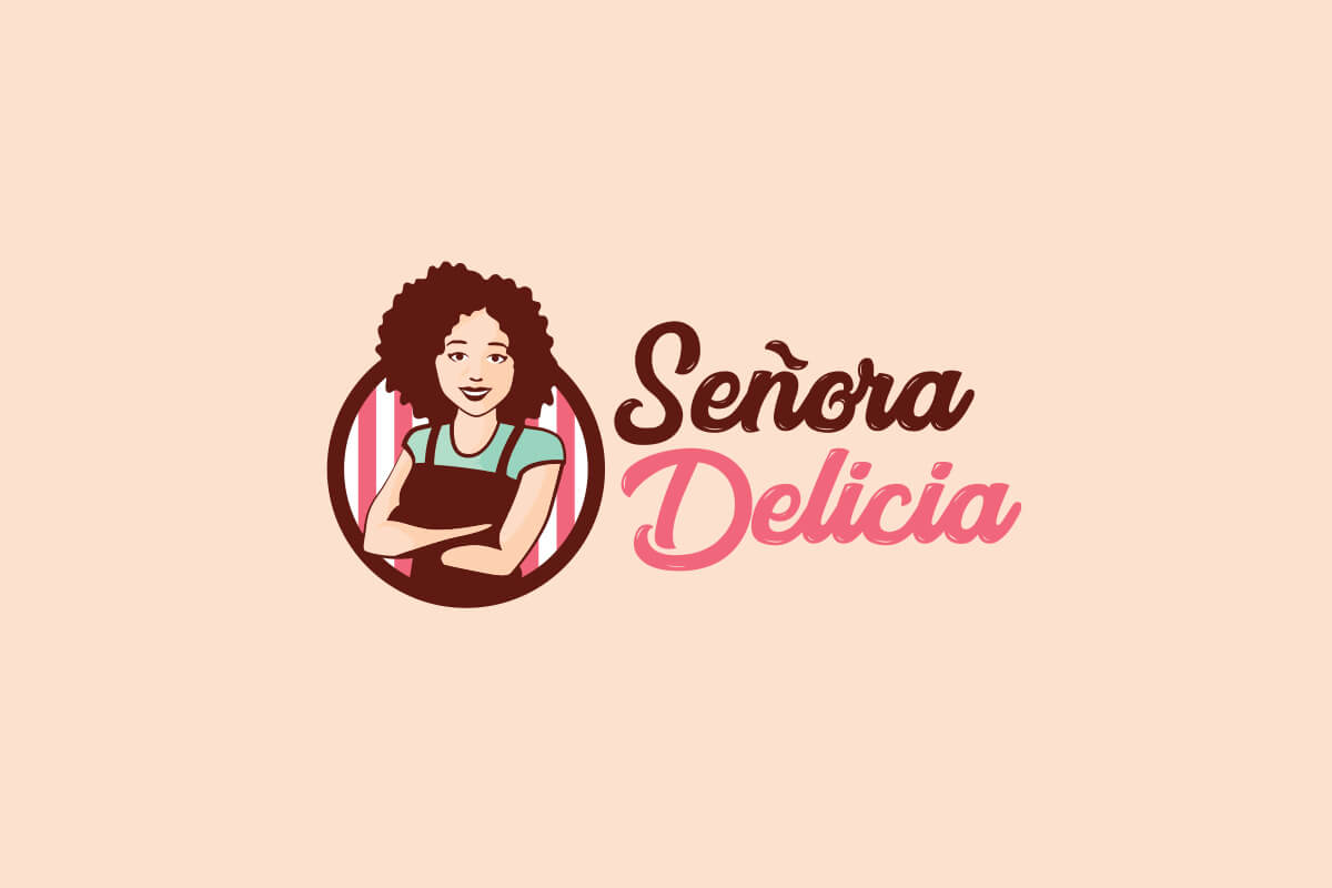 Logotipo e identidad visual de Señora Delicia para marca de pastelería