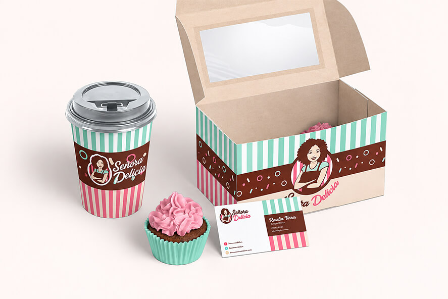 Identidad visual aplicada a productos de Señora Delicia