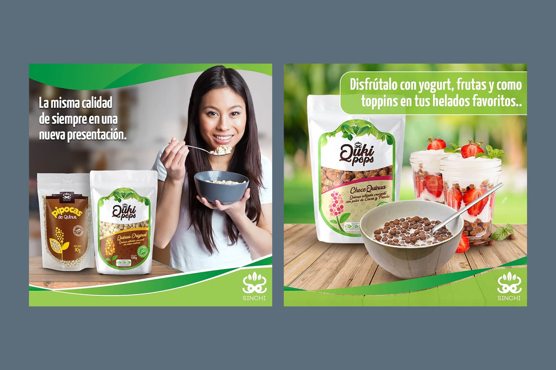 Flyer publicitario de Sinchi para promocionar productos en redes sociales