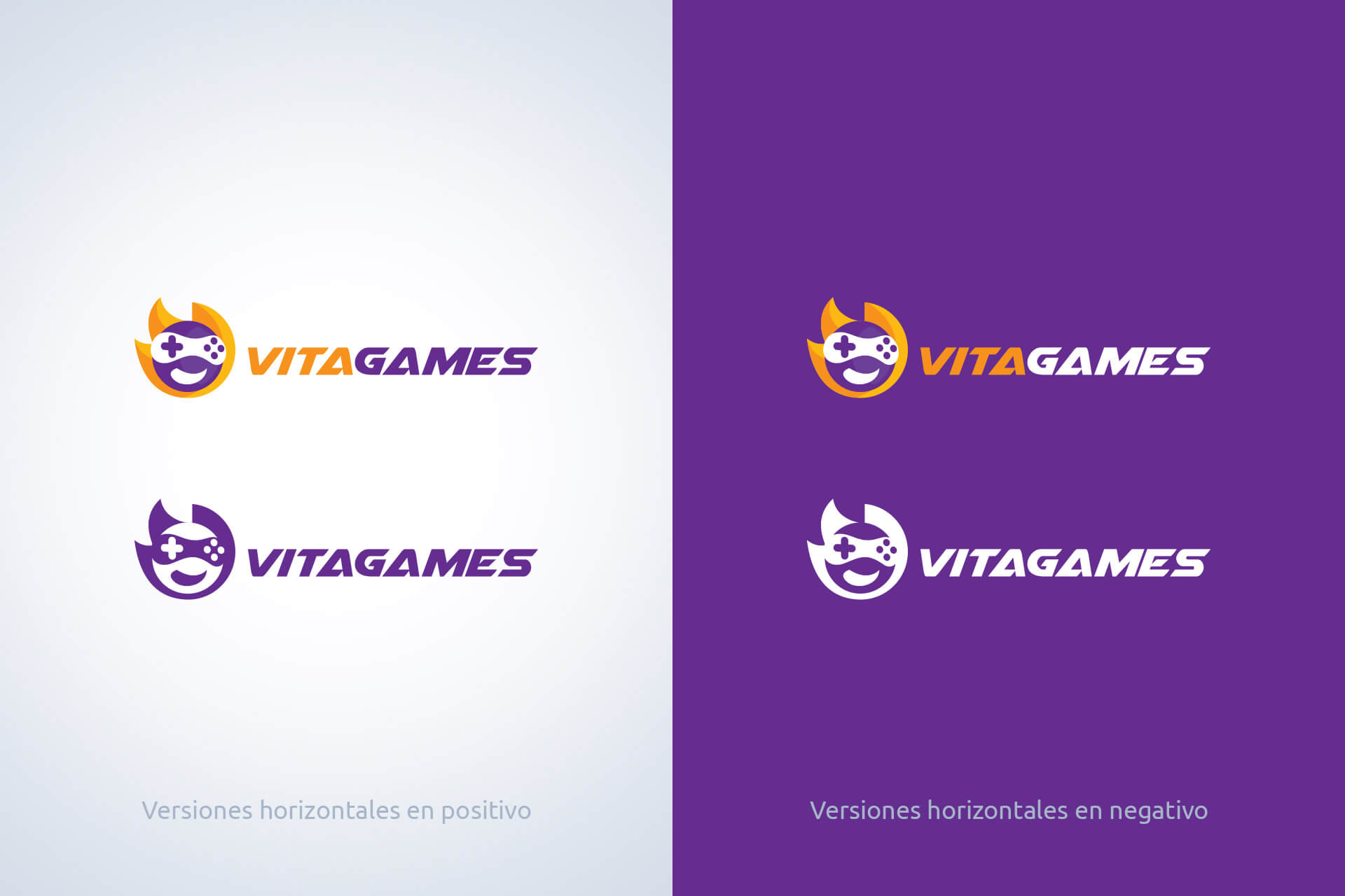 Versiones horizontales del logotipo de VitaGames